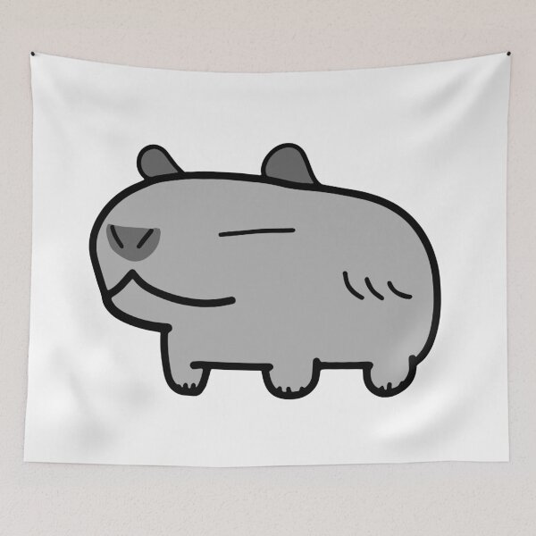 Item preview, Light Grey Gray Capybara designed and sold by MiscibilityArt.