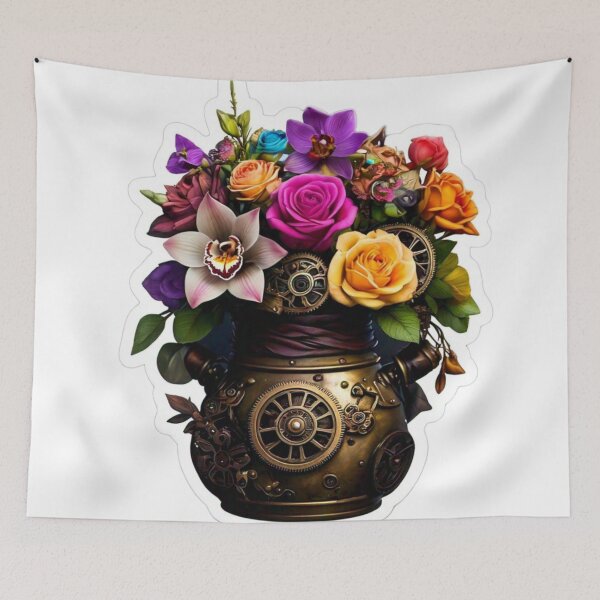 Item preview, Unique flower vessel sticker design  designed and sold by InsightA.