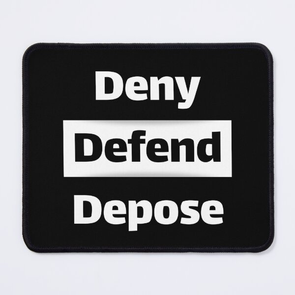 Item preview, Deny Defend Depose ,black and white graphic  designed and sold by VibeTwist.