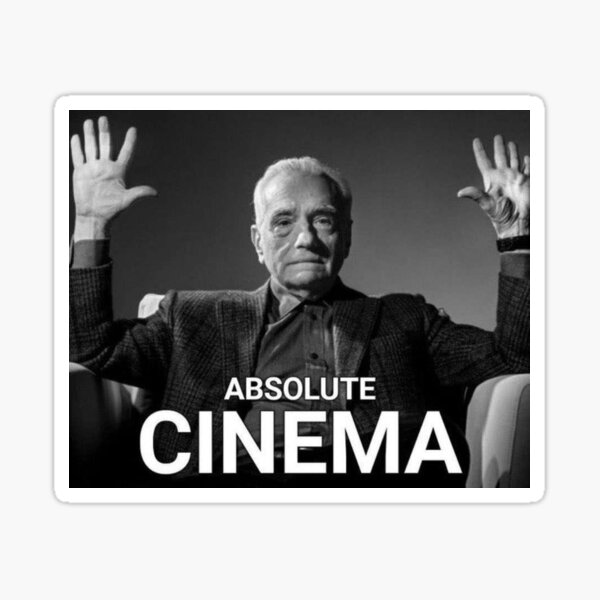 Item preview, absolute cinema designed and sold by ReactionPix.