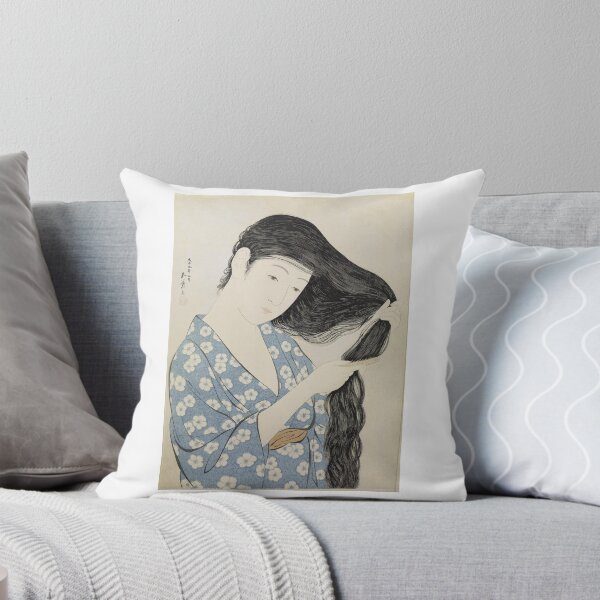 Item preview, Hashiguchi Goyo - Woman in Blue Combing Her Hair designed and sold by Martstore.