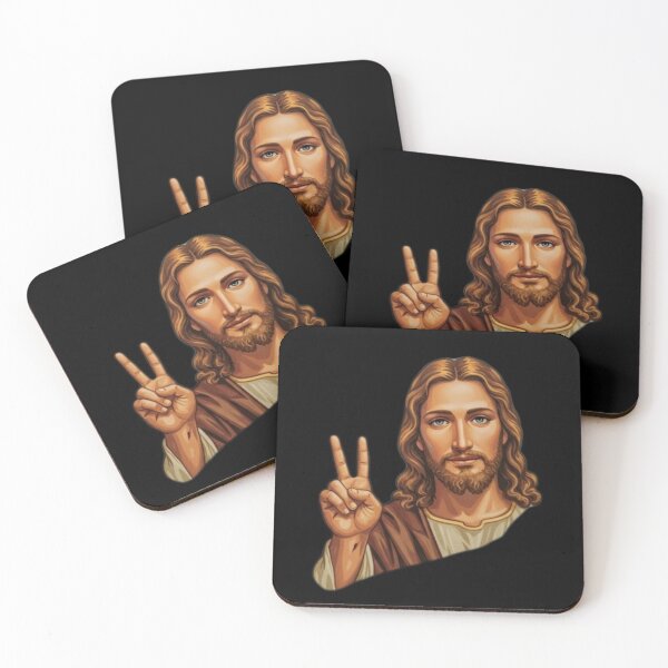 Item preview, Jesus Throwing A Peace Sign designed and sold by TickledStink.