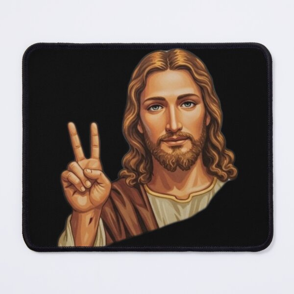 Item preview, Jesus Throwing A Peace Sign designed and sold by TickledStink.