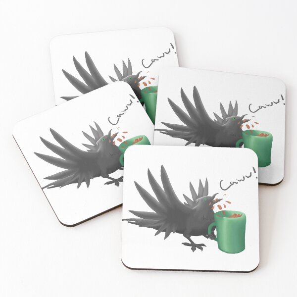 Item preview, Córvido con cafeína (¡Caww!) designed and sold by The Travelling Teamonger.