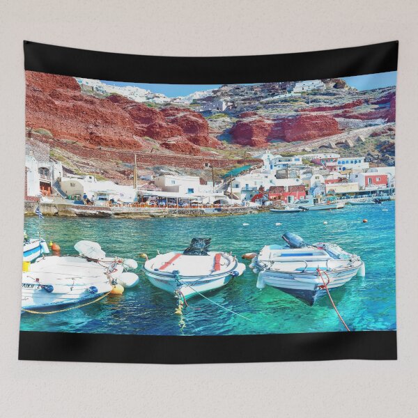 Item preview, Ammoudi - Oia Santorini Greece Quant Bay with Restaurants designed and sold by Adam Gormley.