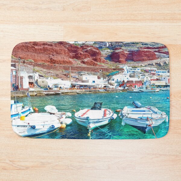 Item preview, Ammoudi - Oia Santorini Greece Quant Bay with Restaurants designed and sold by Adam Gormley.