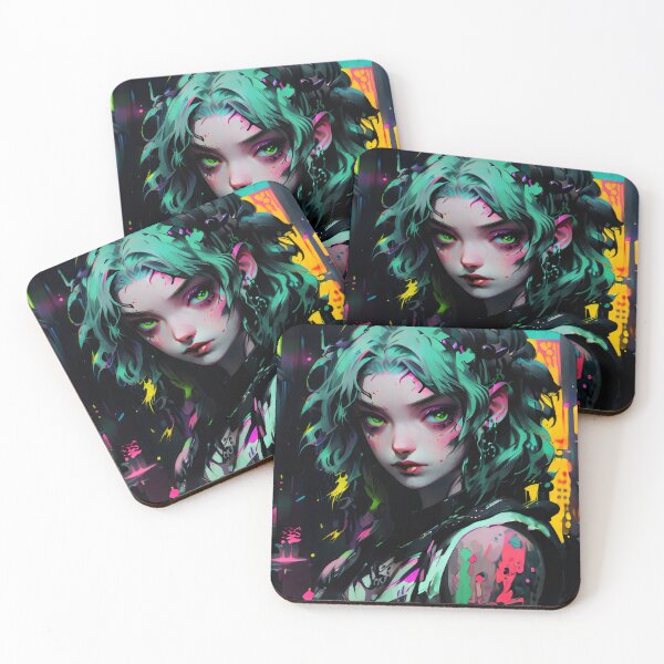 Item preview, Cute girl and neon colorful designed and sold by KiraChie.