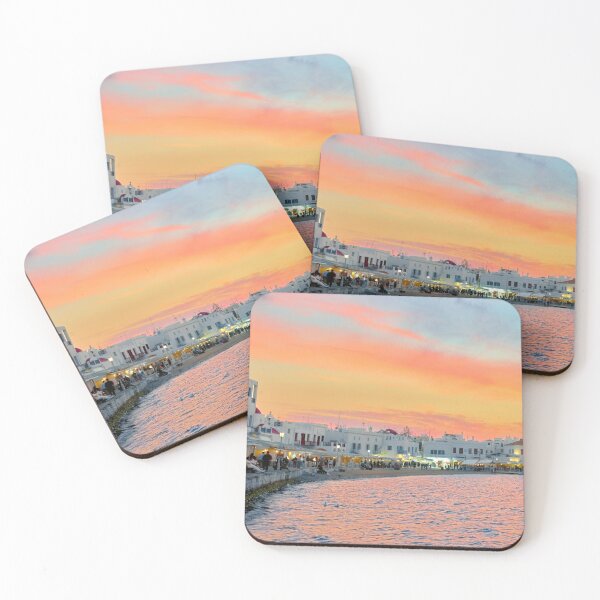 Item preview, Mykonos - Greek Island Stunning Sunset over the Bay designed and sold by Adam Gormley.