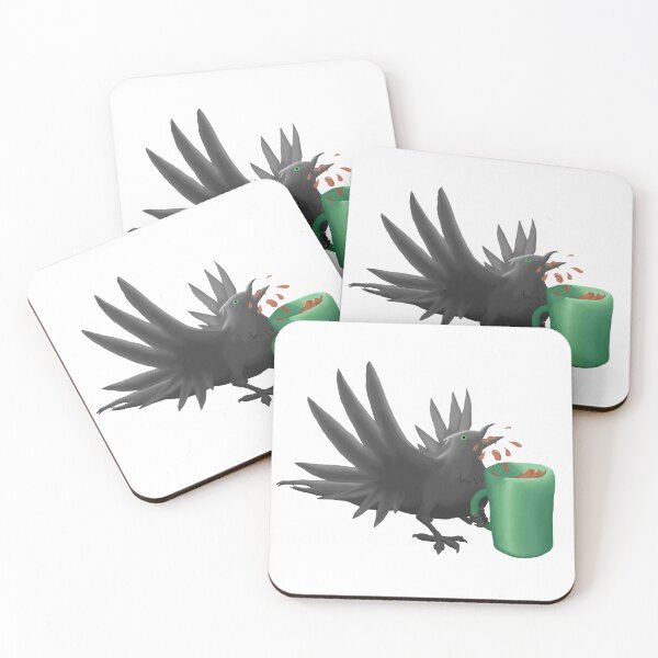 Item preview, Caffeinated Corvid (no caww!) designed and sold by The Travelling Teamonger.