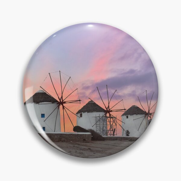 Item preview, Mykonos - Famous Historic Windmills with Beautiful Sunrise designed and sold by Adam Gormley.