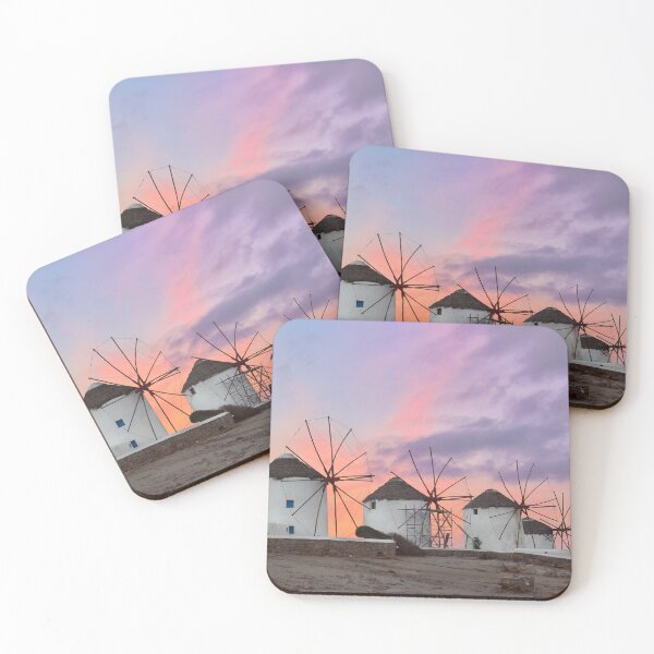Item preview, Mykonos - Famous Historic Windmills with Beautiful Sunrise designed and sold by Adam Gormley.