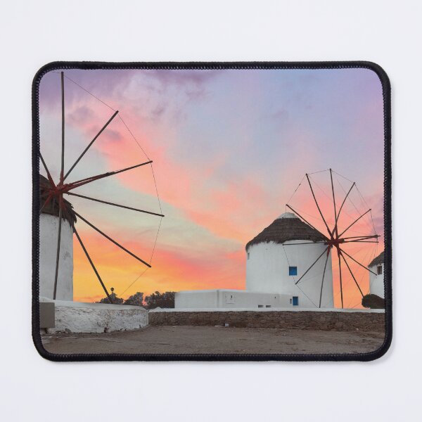 Item preview, Mykonos - Famous Historic Windmills with Beautiful Sunrise designed and sold by Adam Gormley.