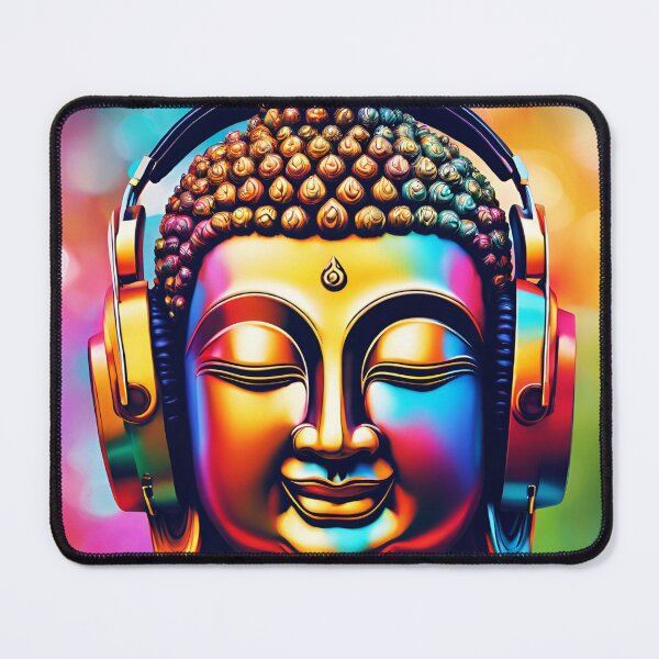 Artikelvorschau, Musikliebender Buddha entworfen und verkauft von whatthefoxsays.