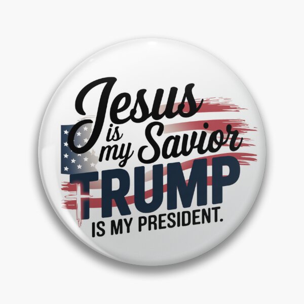 Aperçu de l'œuvre Jésus est mon sauveur Trump est mon président Trump créée et vendue par Awesonic.