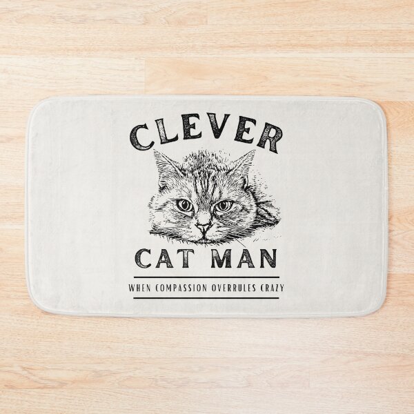 Item preview, Clever Cat Man (not crazy) - Black Print  designed and sold by DPingBirdie.