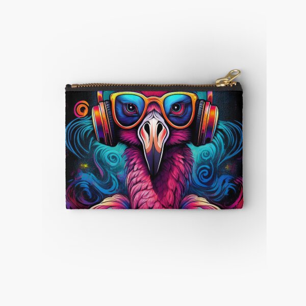 Item preview, Fabulous Graffiti flamingo in Headphones and Shades designed and sold by Boxing Kangaroo Retail Company.