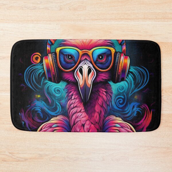 Item preview, Fabulous Graffiti flamingo in Headphones and Shades designed and sold by Boxing Kangaroo Retail Company.