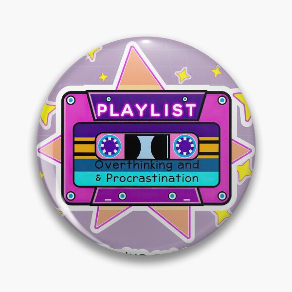 Item preview, Retro Mixtape Motivation: Overthinking & Procrastination designed and sold by Intelligenteel.