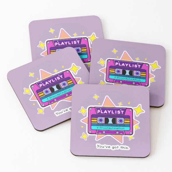 Item preview, Retro Mixtape Motivation: Overthinking & Procrastination designed and sold by Intelligenteel.