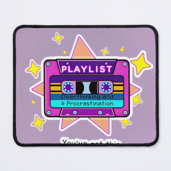 Item preview, Retro Mixtape Motivation: Overthinking & Procrastination designed and sold by Intelligenteel.