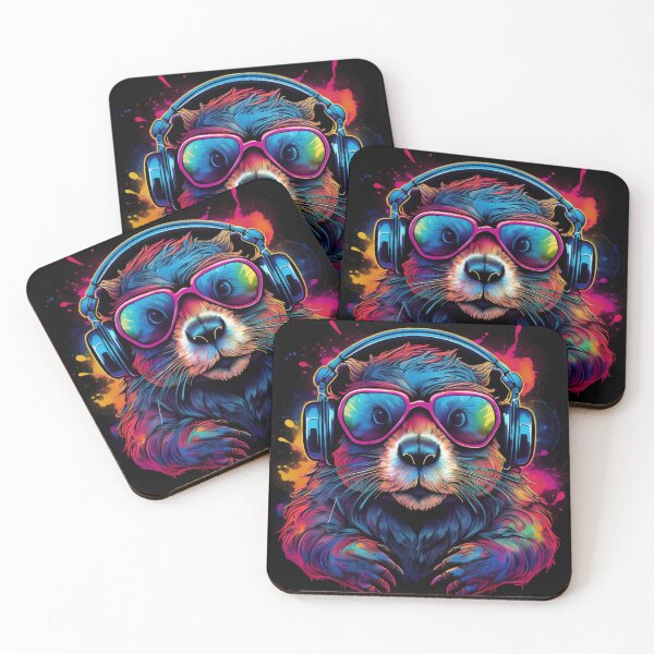 Item preview, Graffiti beaver in Headphones and Shades designed and sold by Boxing Kangaroo Retail Company.