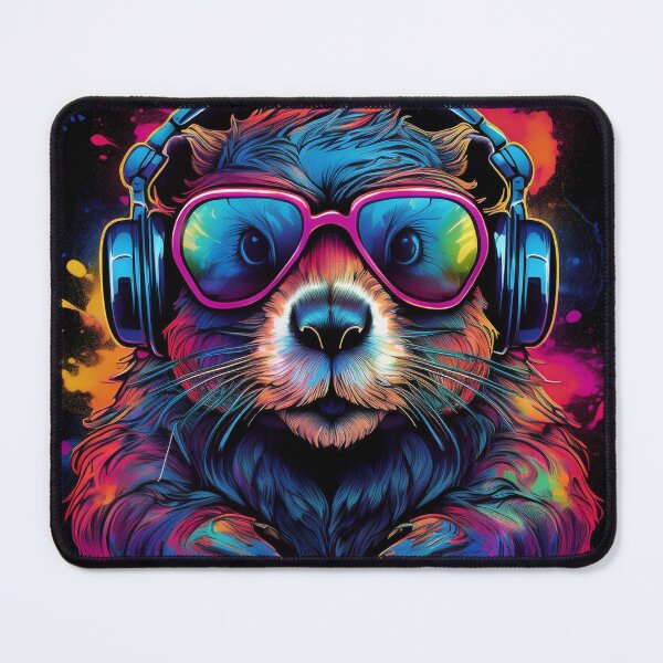 Item preview, Graffiti beaver in Headphones and Shades designed and sold by Boxing Kangaroo Retail Company.