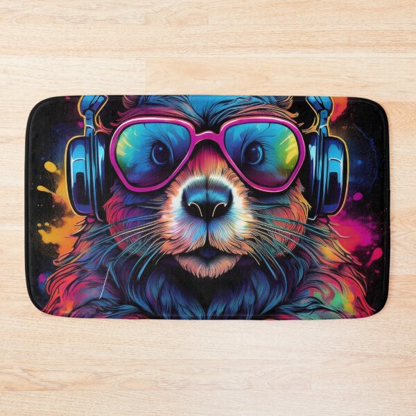 Item preview, Graffiti beaver in Headphones and Shades designed and sold by Boxing Kangaroo Retail Company.
