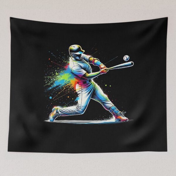 Item preview, Hombres jugadores de béisbol coloridos designed and sold by Kimberley King Art King Art.