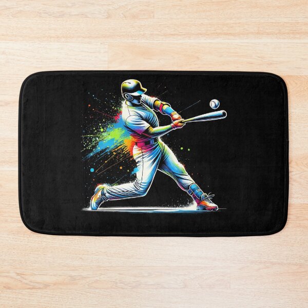Item preview, Colorful Baseball Player Men designed and sold by Kimberley King Art  King Art.