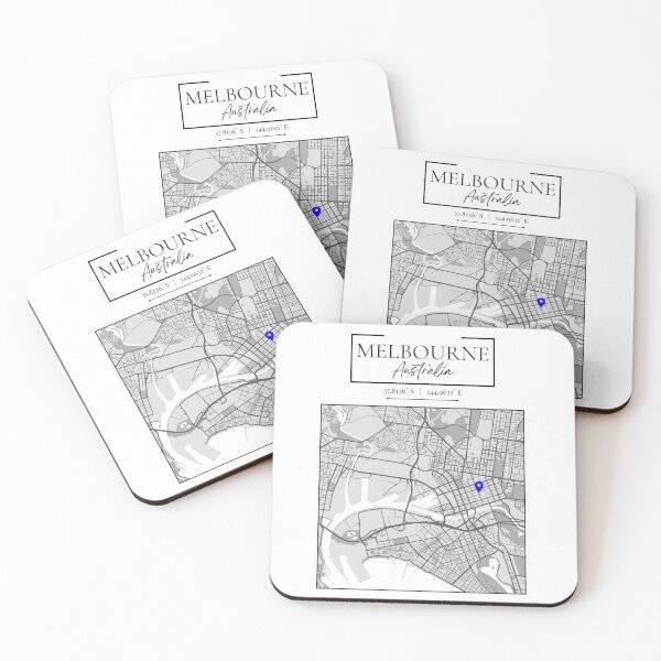 Item preview, Melbourne Australia Map Print designed and sold by JoyfulPaperie.