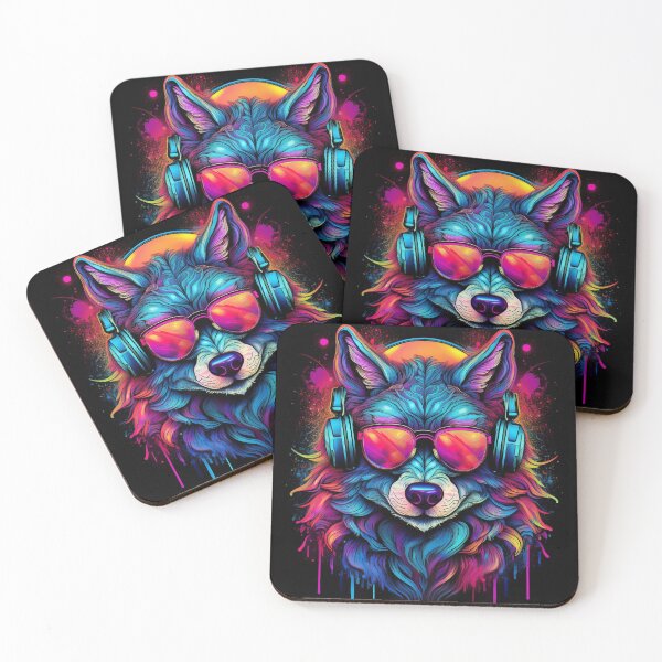 Item preview, Graffiti Wolf in Headphones and Shades designed and sold by Boxing Kangaroo Retail Company.
