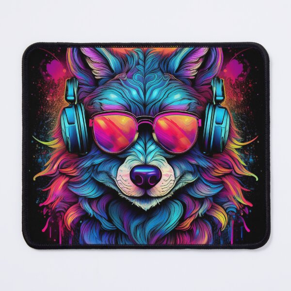 Item preview, Graffiti Wolf in Headphones and Shades designed and sold by Boxing Kangaroo Retail Company.
