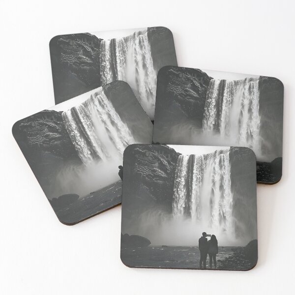 Item preview, Timeless Silhouette Capturing the Majestic Beauty of a Waterfall designed and sold by CheerForGoods.