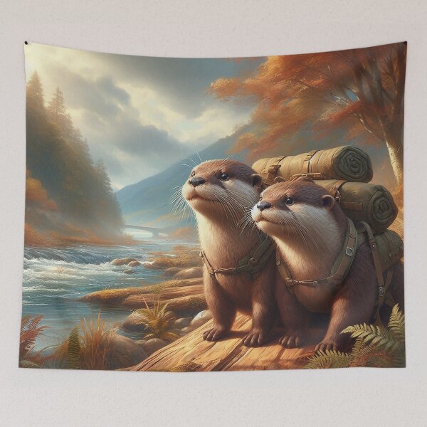 Item preview, Otter Couple Adventure designed and sold by nikkolaus.