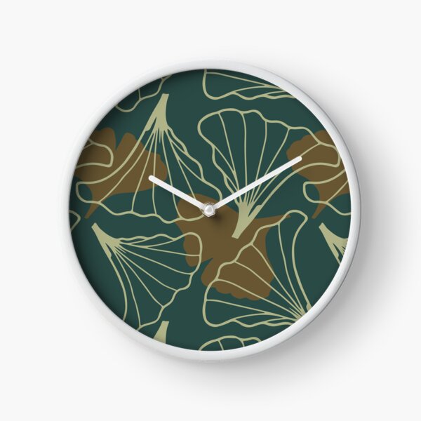 GA008 Fluttering Gingko  Clock