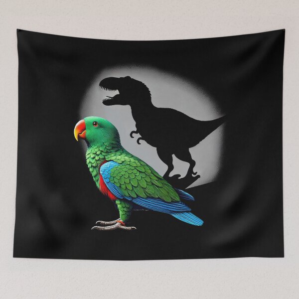 Item preview, Screaming Eclectus Parrot Bird Memes Funny Dinosaur designed and sold by Kimberley King Art  King Art.