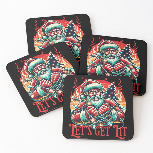 Item preview, Let's Get Lit Santa Christmas Vibes designed and sold by LuminOrb.