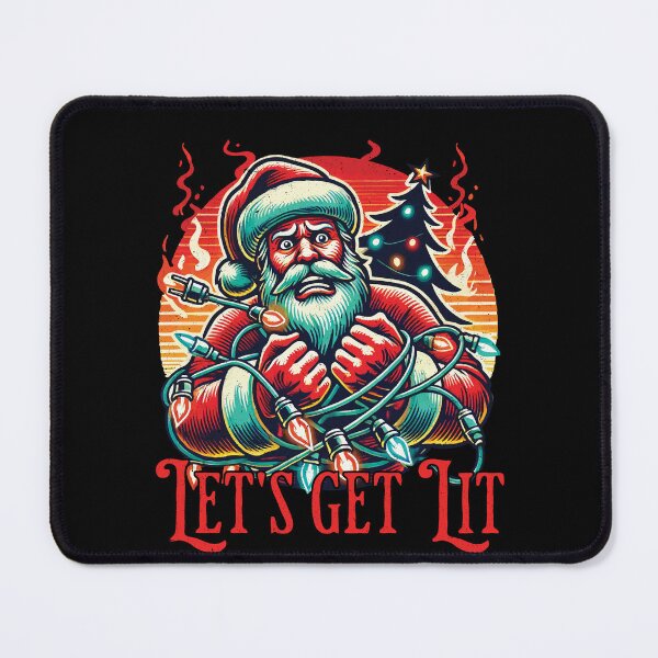 Item preview, Let's Get Lit Santa Christmas Vibes designed and sold by LuminOrb.