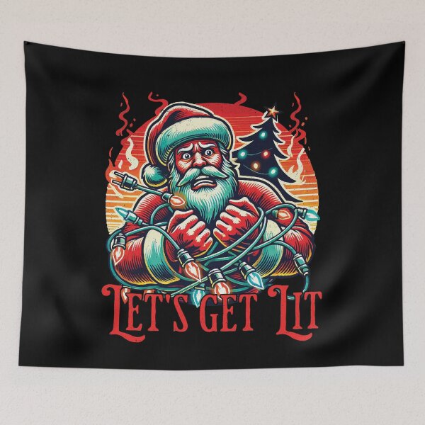 Item preview, Let's Get Lit Santa Christmas Vibes designed and sold by LuminOrb.