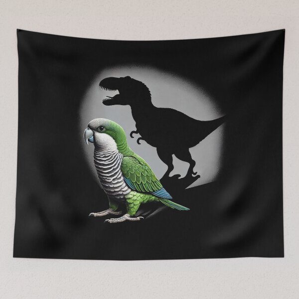 Item preview, Screaming Quaker Parrot Bird Memes Funny Dinosaur designed and sold by Kimberley King Art  King Art.