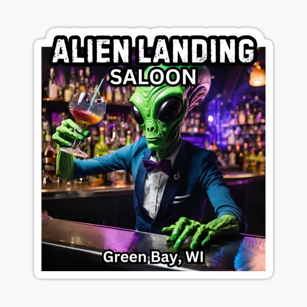 Item preview, Alien Landing Saloon, Green Bay Wisconsin designed and sold by FroggyFly Designs.
