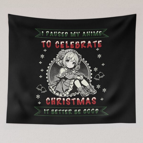 Item preview, Anime Paused For Christmas Fun designed and sold by LuminOrb.