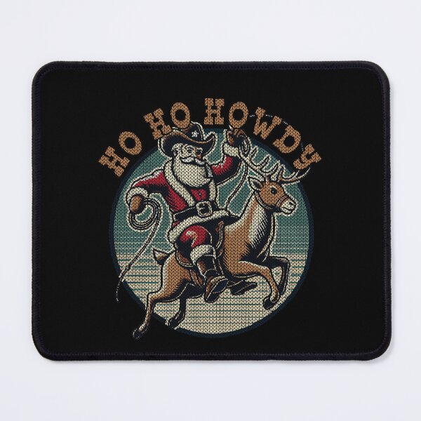 Item preview, Santa Claus Cowboy Style Ho Ho Howdy Knit Look designed and sold by LuminOrb.