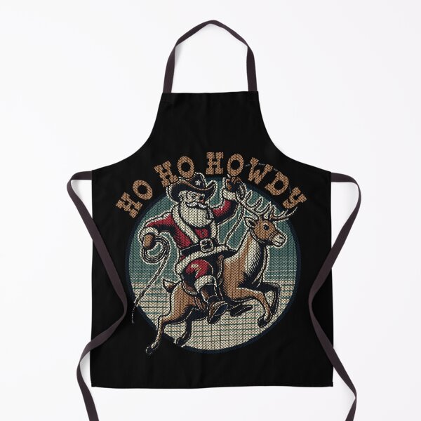 Item preview, Santa Claus Cowboy Style Ho Ho Howdy Knit Look designed and sold by LuminOrb.