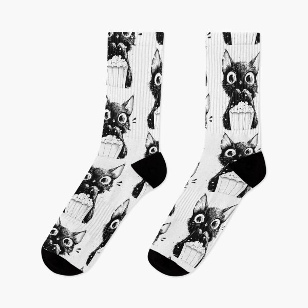 Item preview, silhouette of a cat and popcorn designed and sold by illustroken.