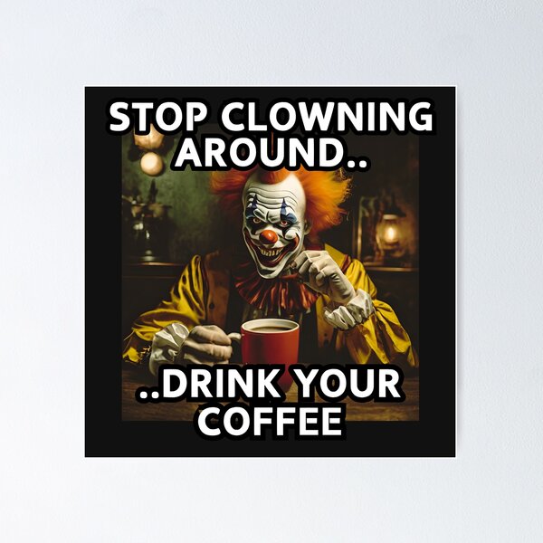 Artikel-Vorschau von Kaffee-Clown, designt und verkauft von FroggyFly Designs.