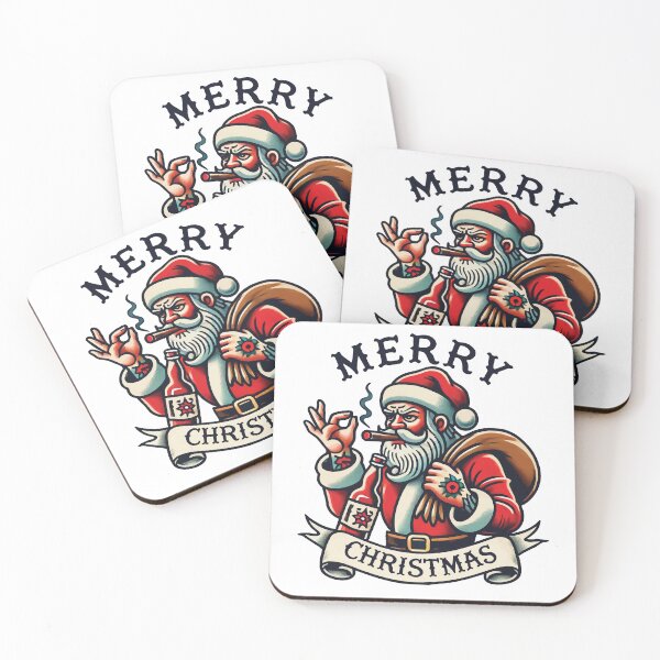 Item preview, Tattoo Style Christmas Merry Christmas designed and sold by LuminOrb.