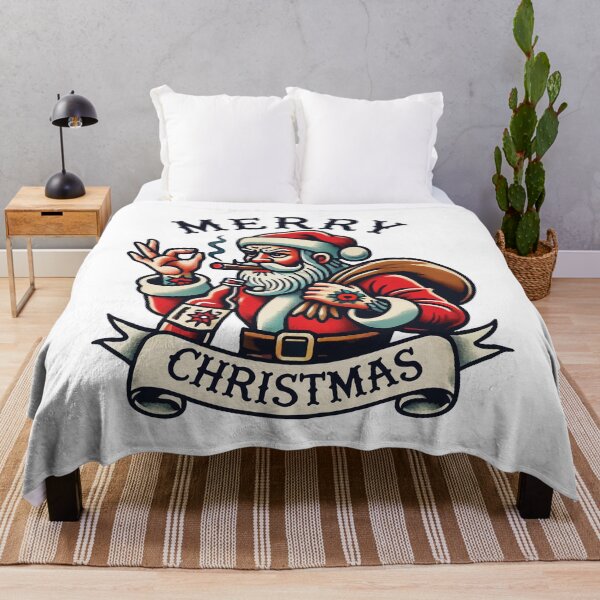 Item preview, Tattoo Style Christmas Merry Christmas designed and sold by LuminOrb.