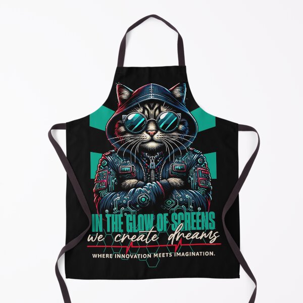 Item preview, Cyber Cat In the Glow of Screens designed and sold by Belarte.shop.