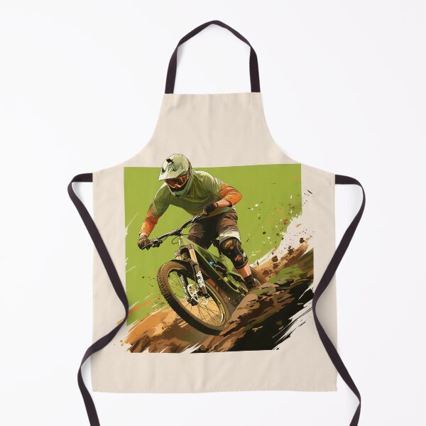 Item preview, Dynamic Mountain Biking Illustration - Conquering the Trail designed and sold by Windy-market.